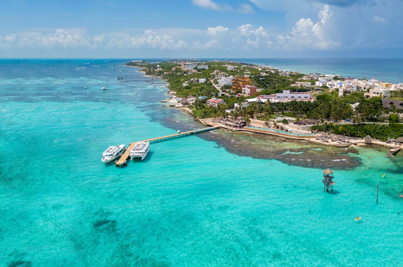 vista aerea de Isla Mujeres