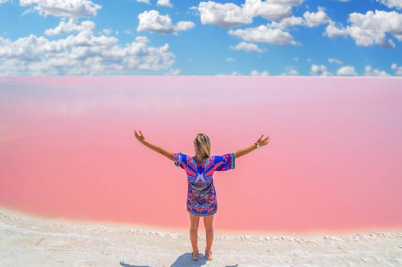 Las salineras en Las Coloradas